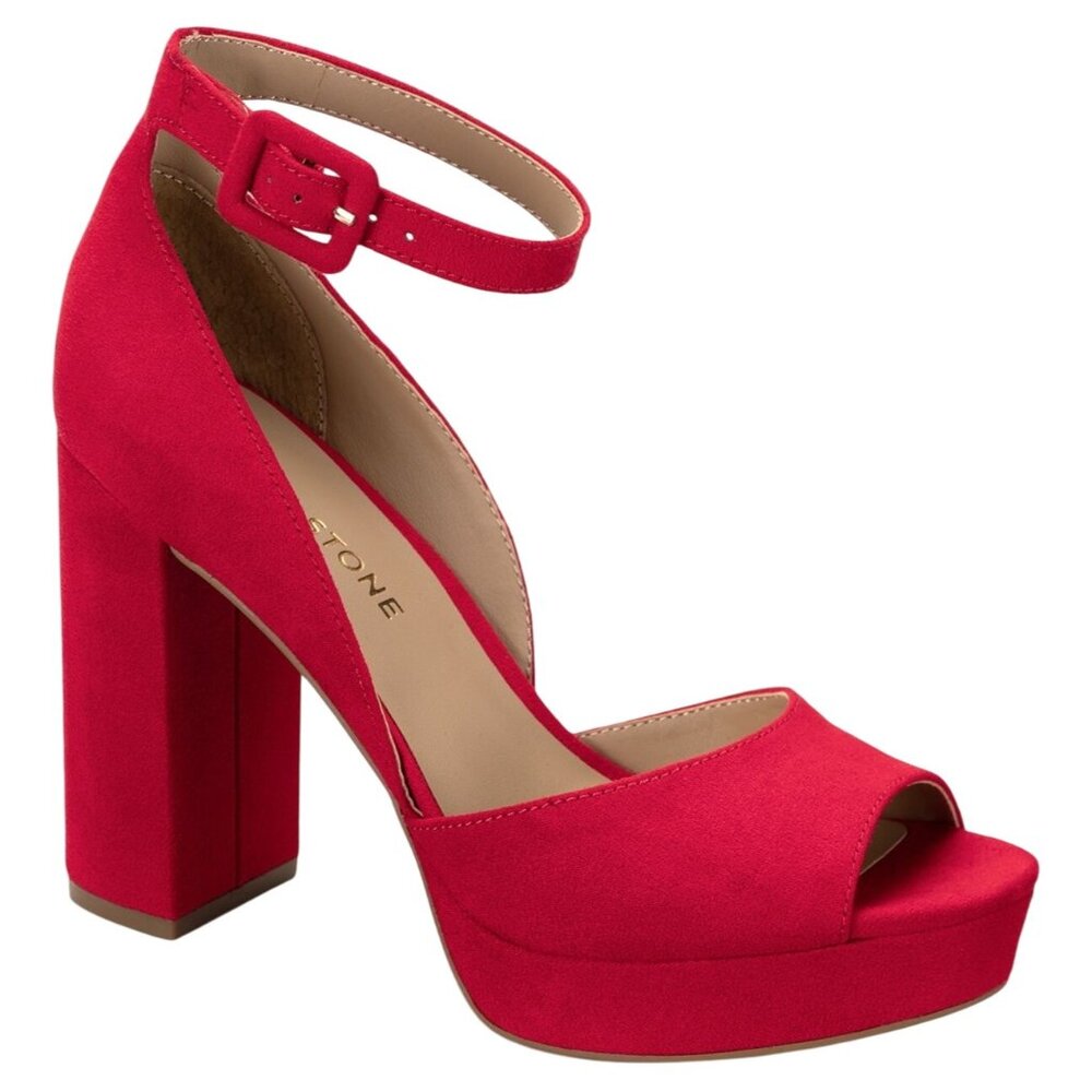 Sun + Stone Women's Reemaa Peep Toe Block Heel Platform Sandals